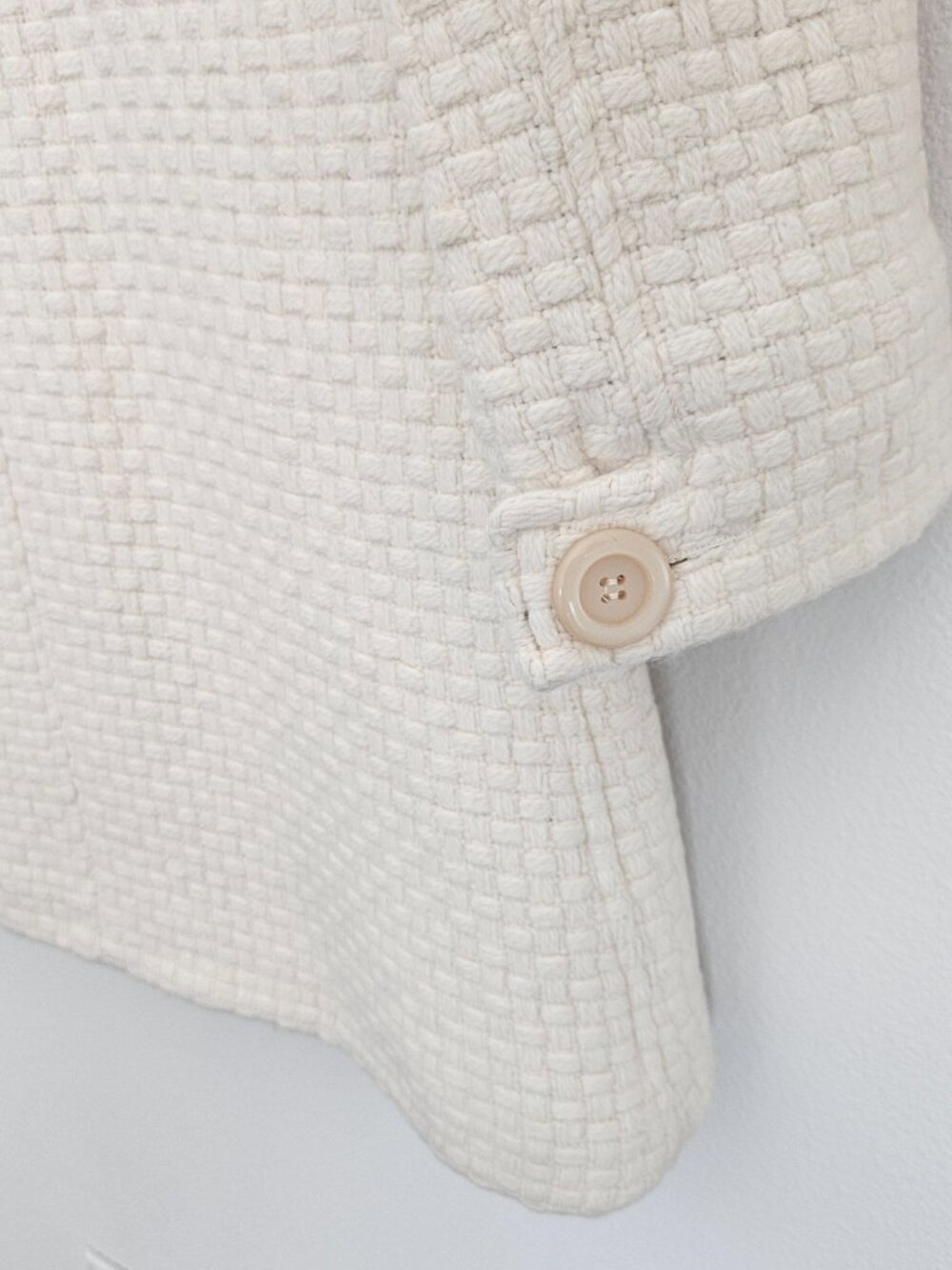 Marciano Cream Wool Blend Belted Coat Faux Fur Collar M - Picture 6 of 13